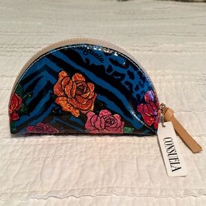 NWT Consuela Medium Cosmetic Case – RETIRED Floral Zebra Print – Rare